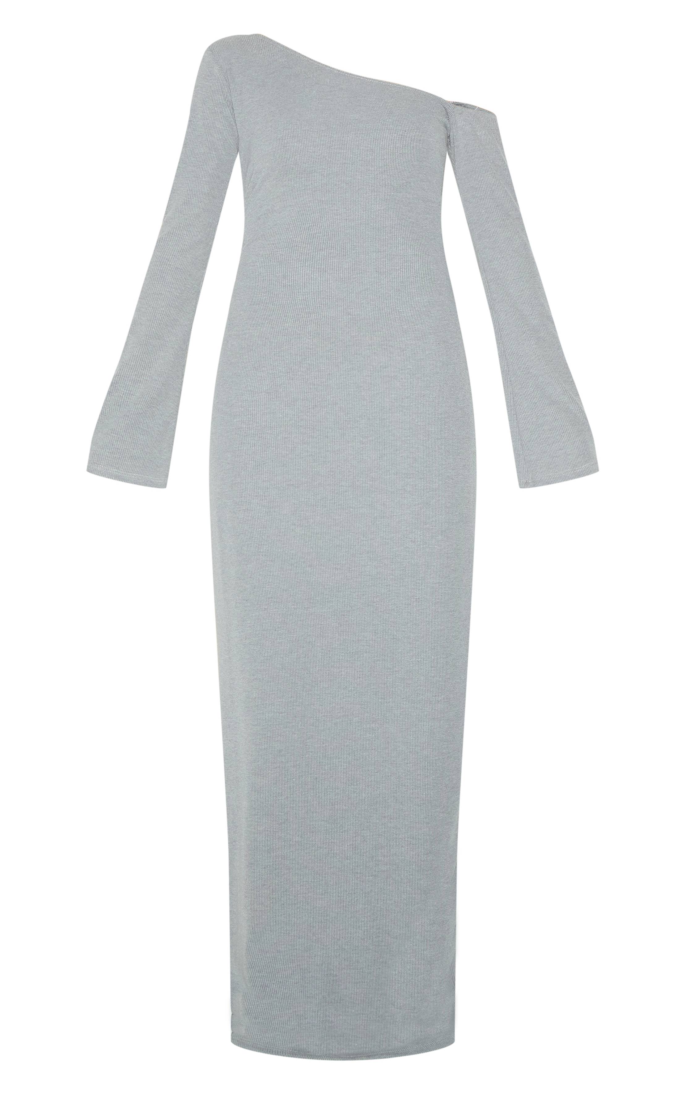 Robe Maxi Côtelée Asymétrique Petite