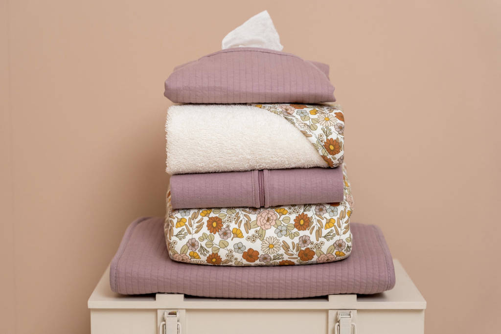 baby wiegdeken teddy 70x100 cm Pure Mauve