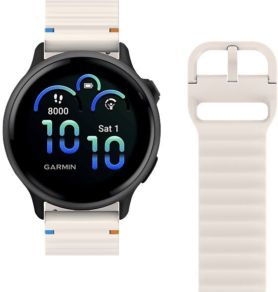 Just In Case - ActiveFlex - Smartwatchband - Ivory - Voor Garmin Vivoactive 6 / 5