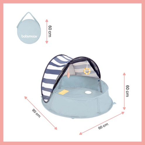 Aquani Aire de Jeux & Piscine Anti-UV FPS 50+ Marinière - BABYMOOV
