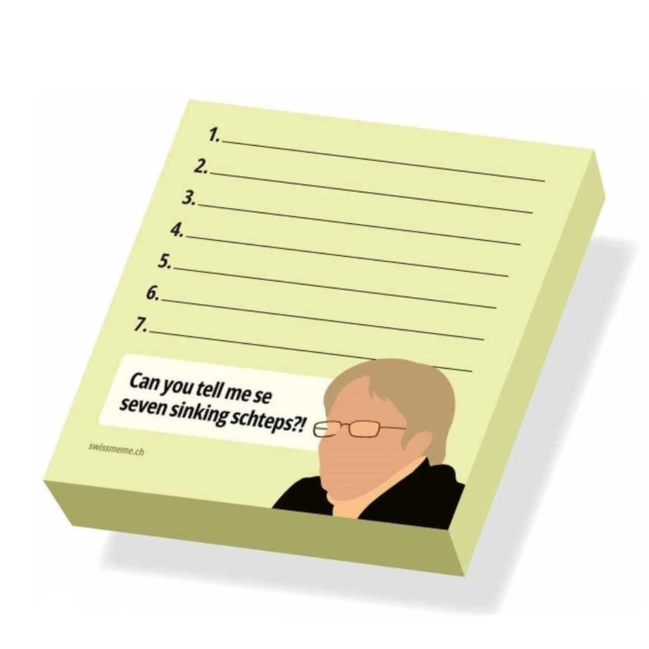 (7x7cm) Lustige To Do Liste Haftnotizen Sticky Notes Zettelblock mit 50 Seiten (141.00) - 7 sinking schteps