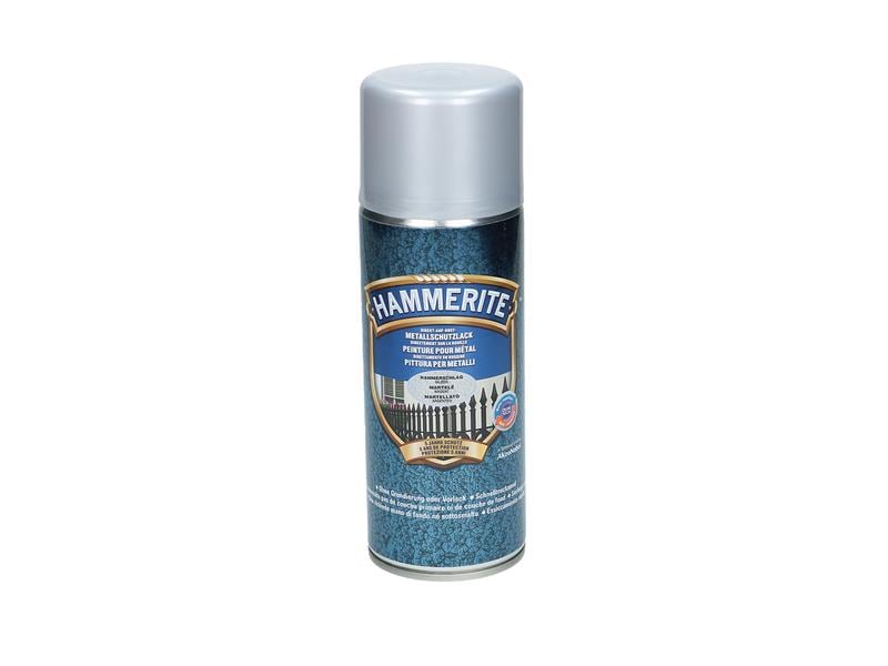 Hammerite Metall-Schutzlack HS Silber, 400 ml Rostschützende Lackierung mit Hammerschlag Effekt