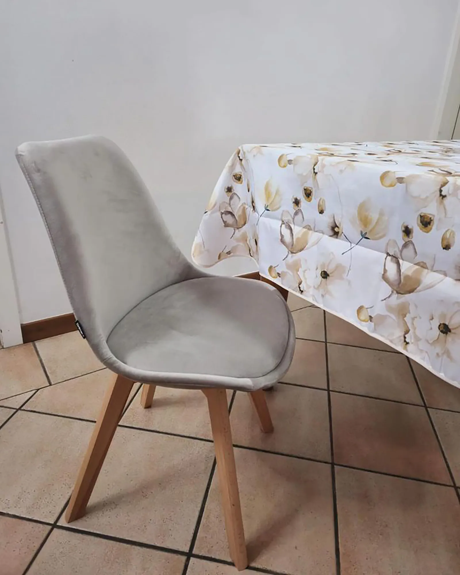 Set van 2 eetkamerstoelen DAKOTA II Fluweel Grijs