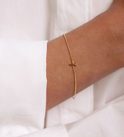 Design Letters Armband - Y - 18 Karat vergoldet