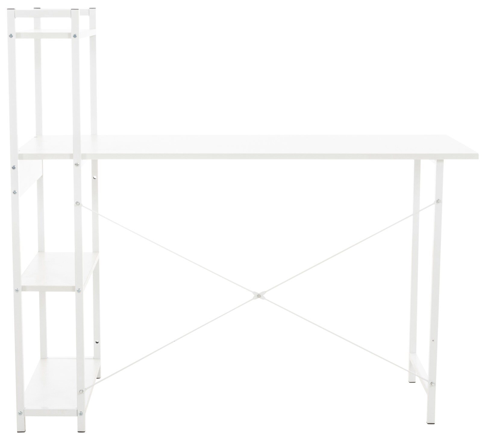 CLP Schreibtisch Poe I Bürotisch Mit Stauraum I Computertisch Mit Regalen I Laptoptisch Im Industrial Look