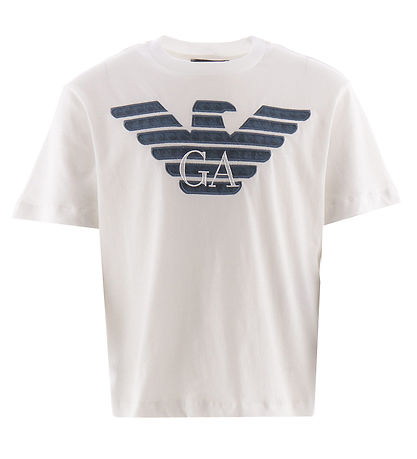 Emporio Armani T-Shirt - Weiß m. Navy