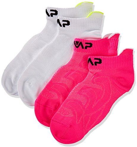CMP - Jongens Ultralight Running Sock - Bipack - Wit - Roze Fluo