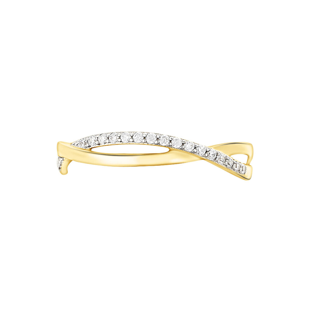Bague Eister Or Jaune Oxyde De Zirconium