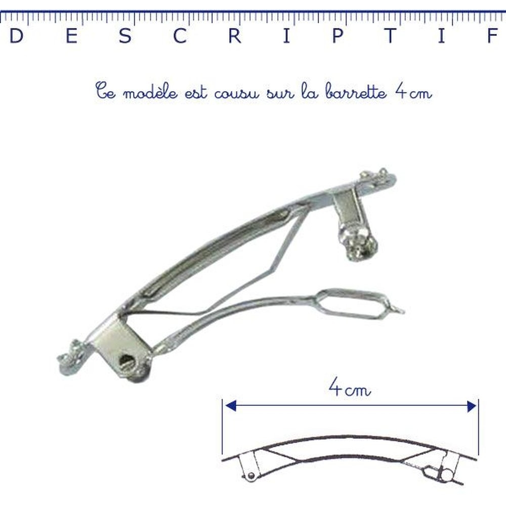 Barrette Miaou Feuillage Or Rose