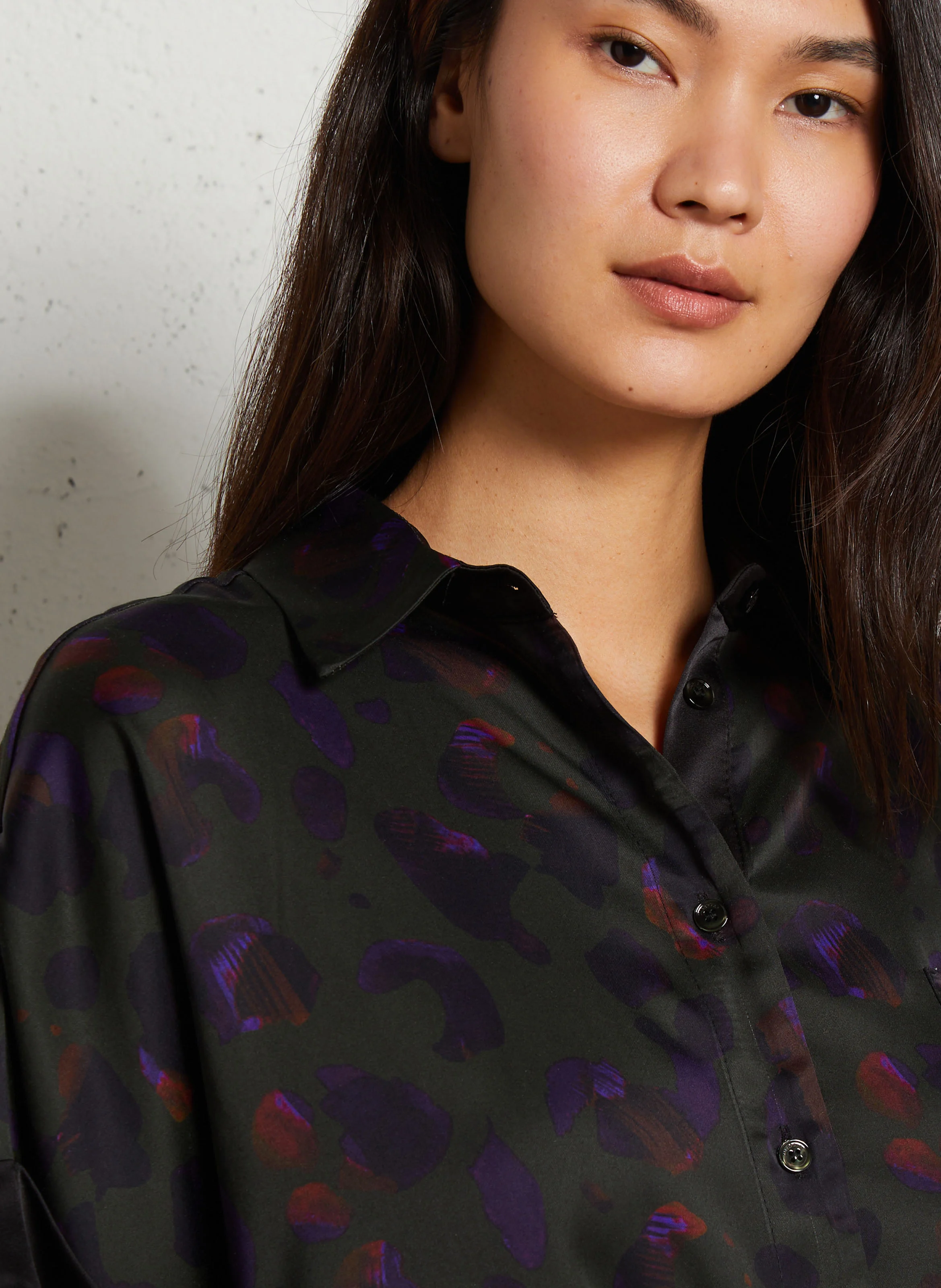 Chemise ample col classique| Kaki