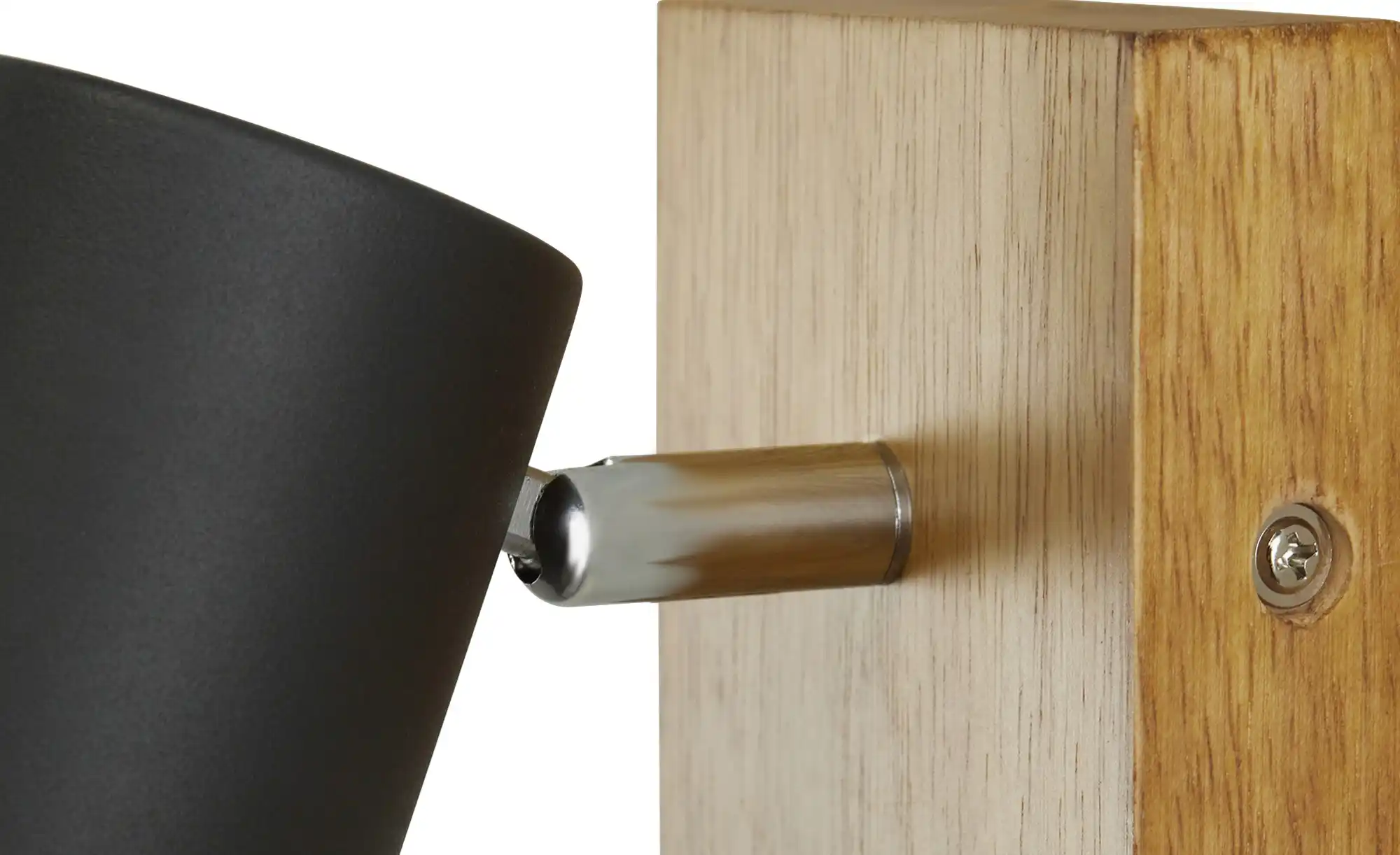 Trio Wand-/ Deckenspot, schwarz  / Eiche