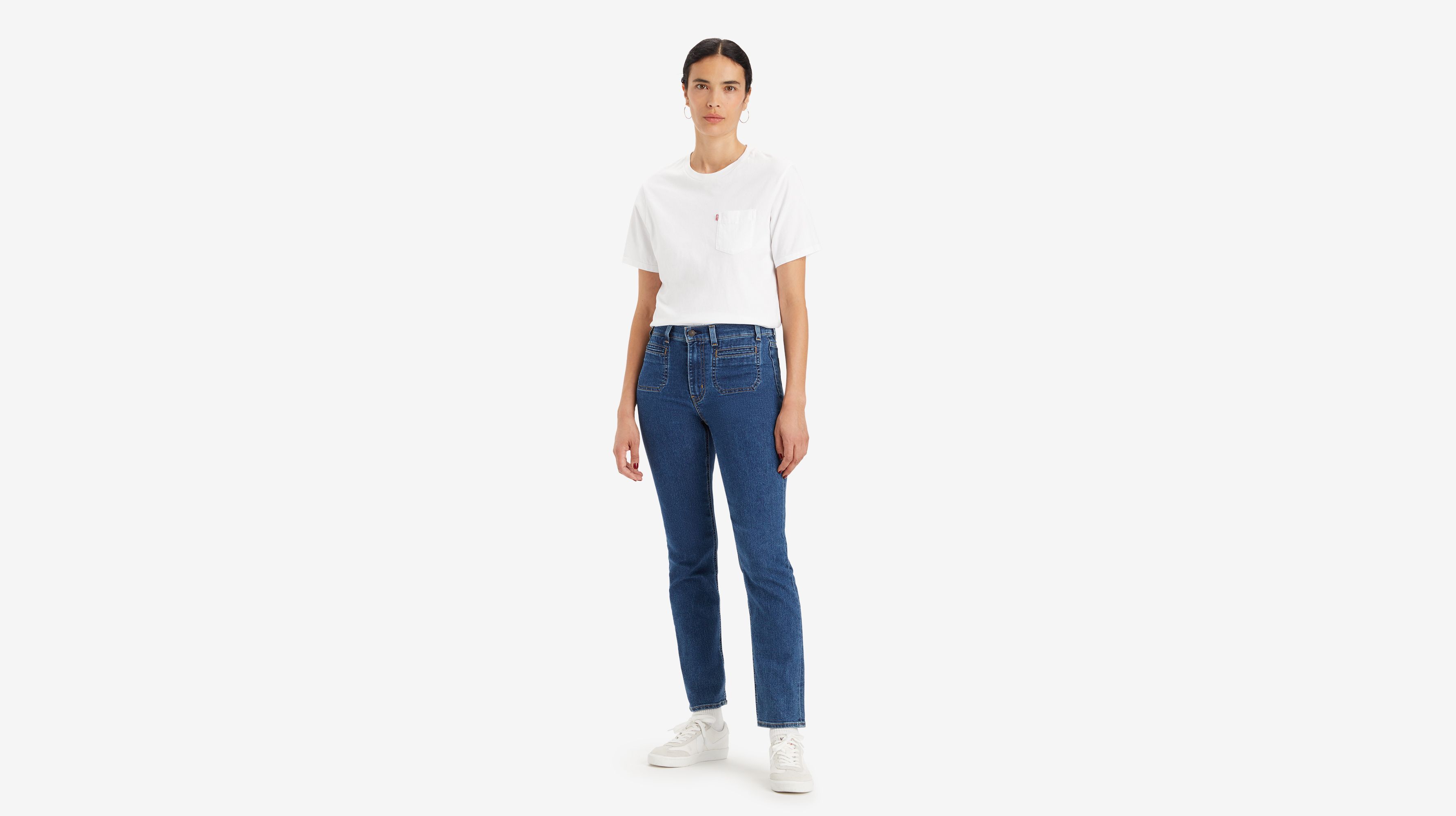 Jean 724™ taille haute coupe ajustée - Stage Fright - Bleu