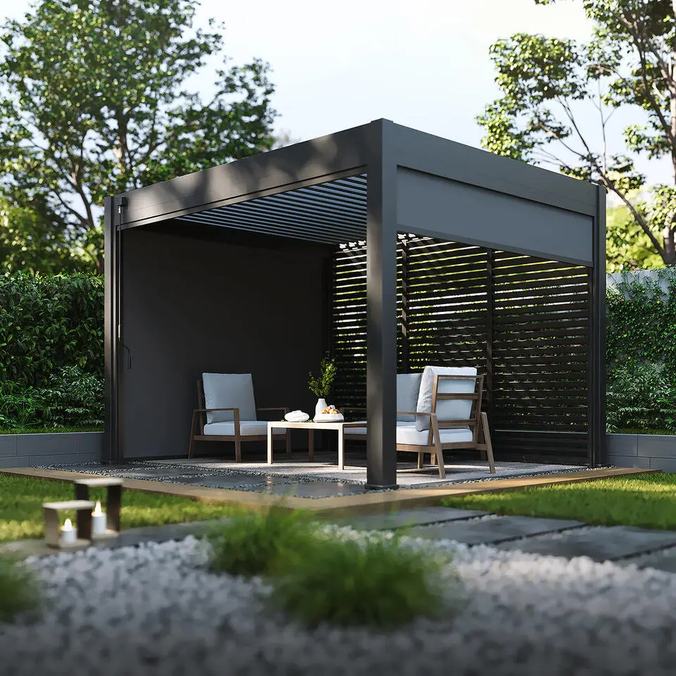 Orion Deluxe overkapping elektrisch met LED 360 x 400 antraciet
