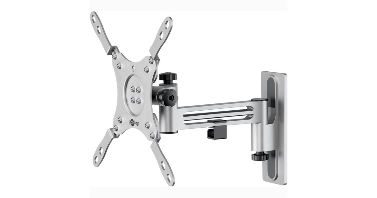 goobayTV Wall Mount Caravan FULLMOTION (M), 13 to 43 inch wandmontage   (Zilver)