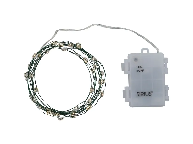 Sirius Home Maggie, Dekorativ lyskæde, Grøn, 40 pære(r ), LED, Batteri, AA