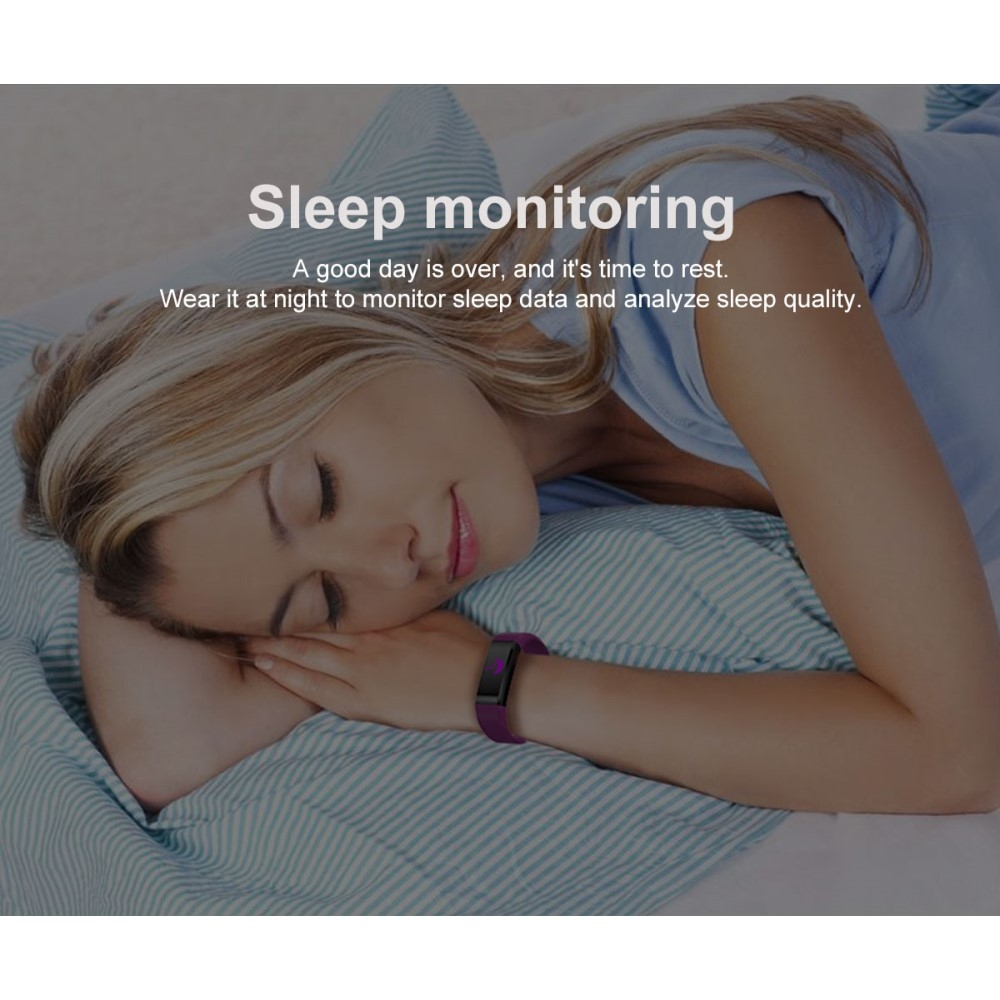 Fitness Tracker Bluetooth Sport Smart Watch Herzfrequenzüberwachung - Lila