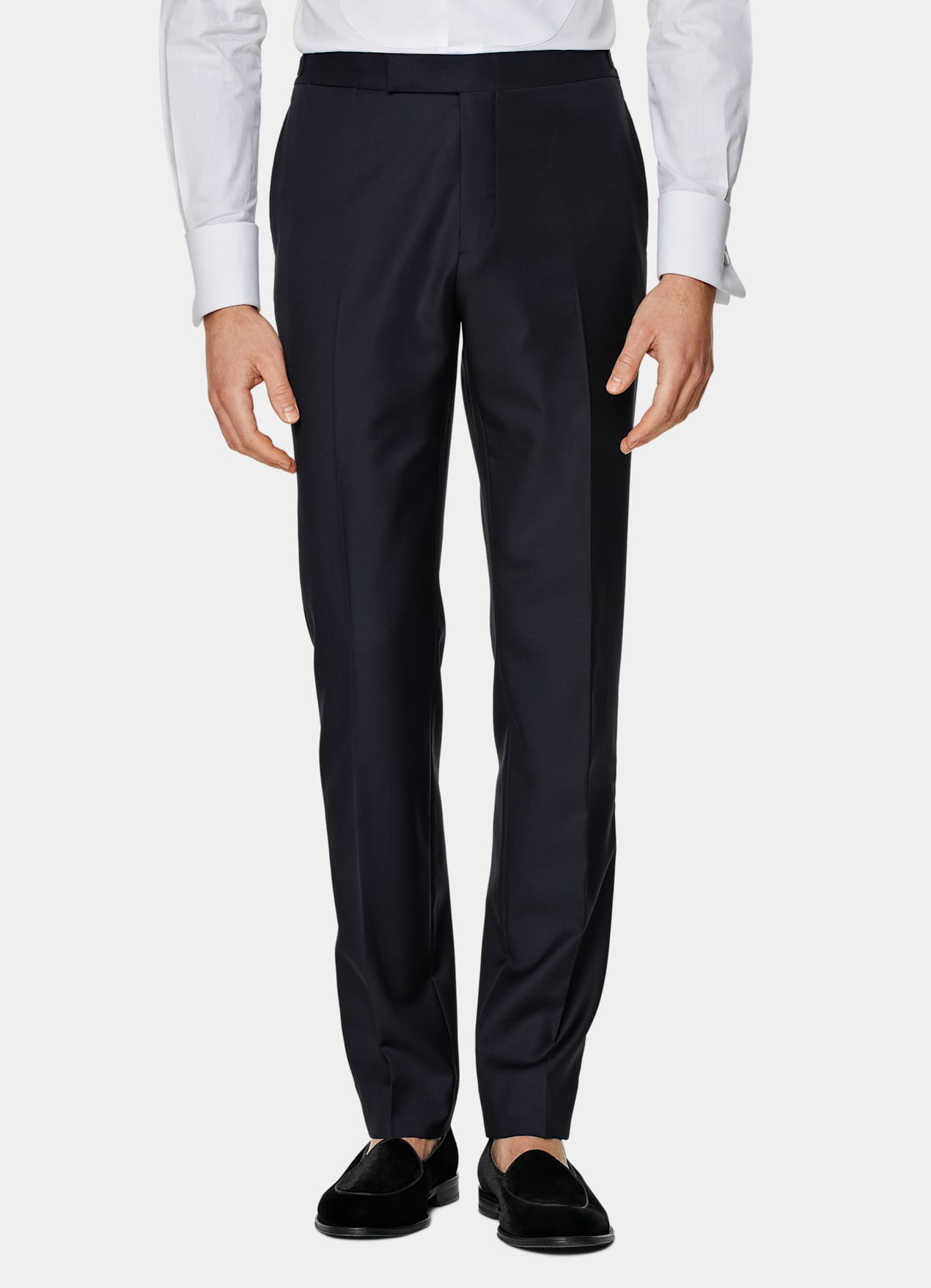 Pantalon de smoking Slim Leg Straight bleu marine