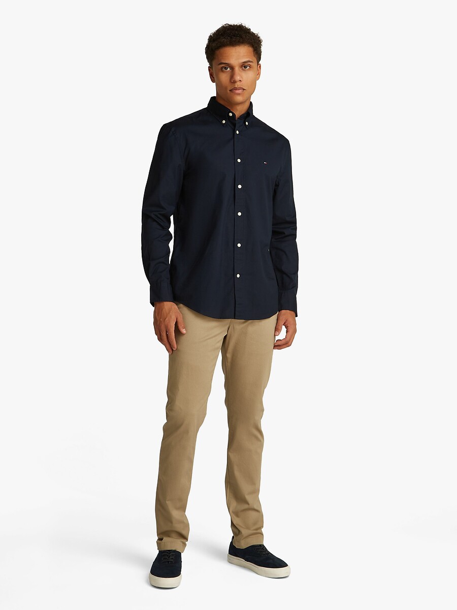 TOMMY HILFIGER<br>Camisa de popeline flexível