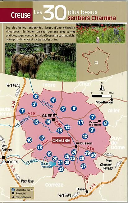 CHAMINA - LES 30 PLUS BEAUX SENTIERS CREUSE