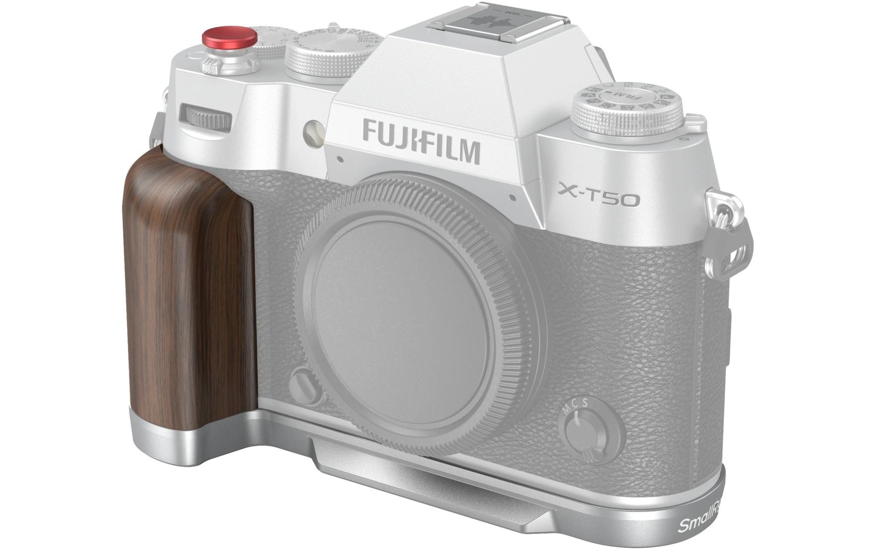 L-Winkel Holzgriff für FUJIFILM X-T50 - SilberVerbessert die Handhabung und bietet Anschlussmöglichkeiten