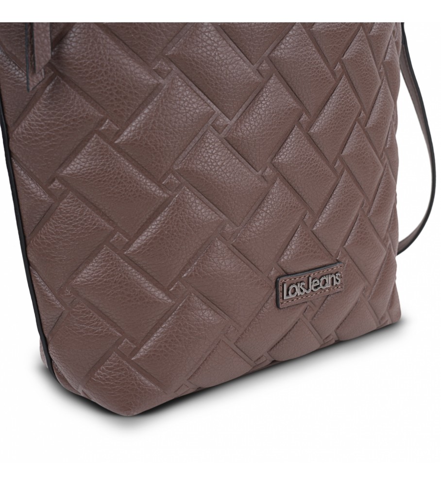 Bolsa de ombro Lois com alça de ombro adicional LOIS 316870 marrom escuro