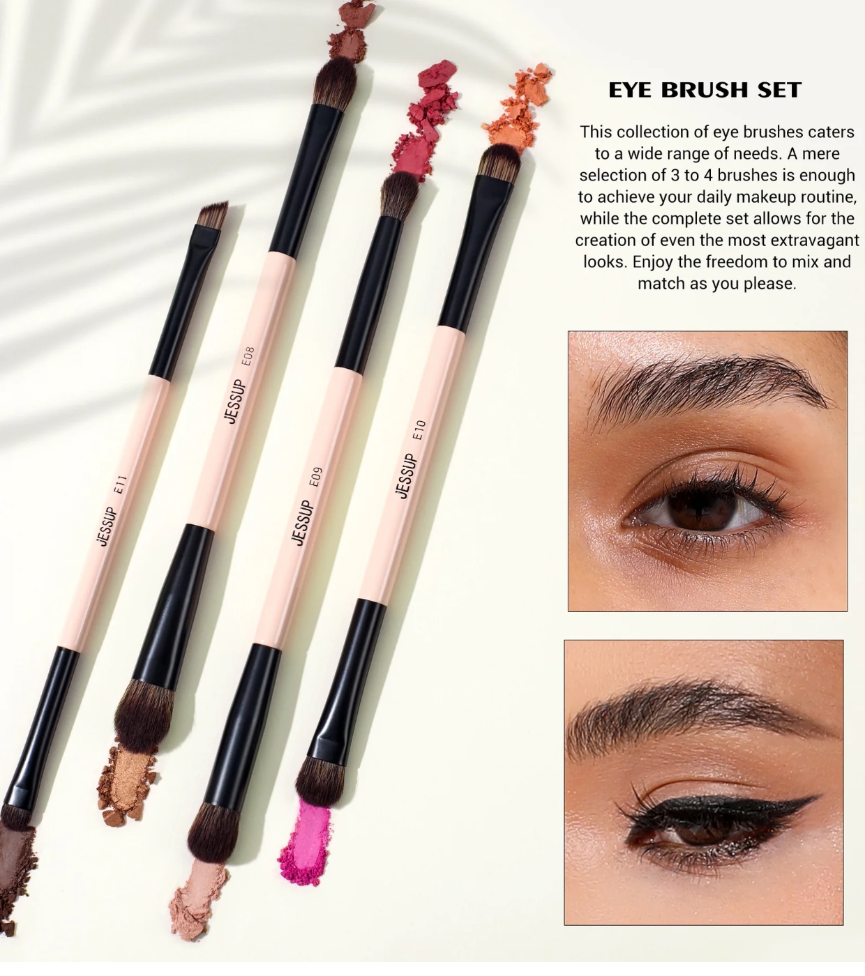 Jessup Beauty - *Collection VI* - Conjunto de pincéis com 5 pincéis - Peach Dust