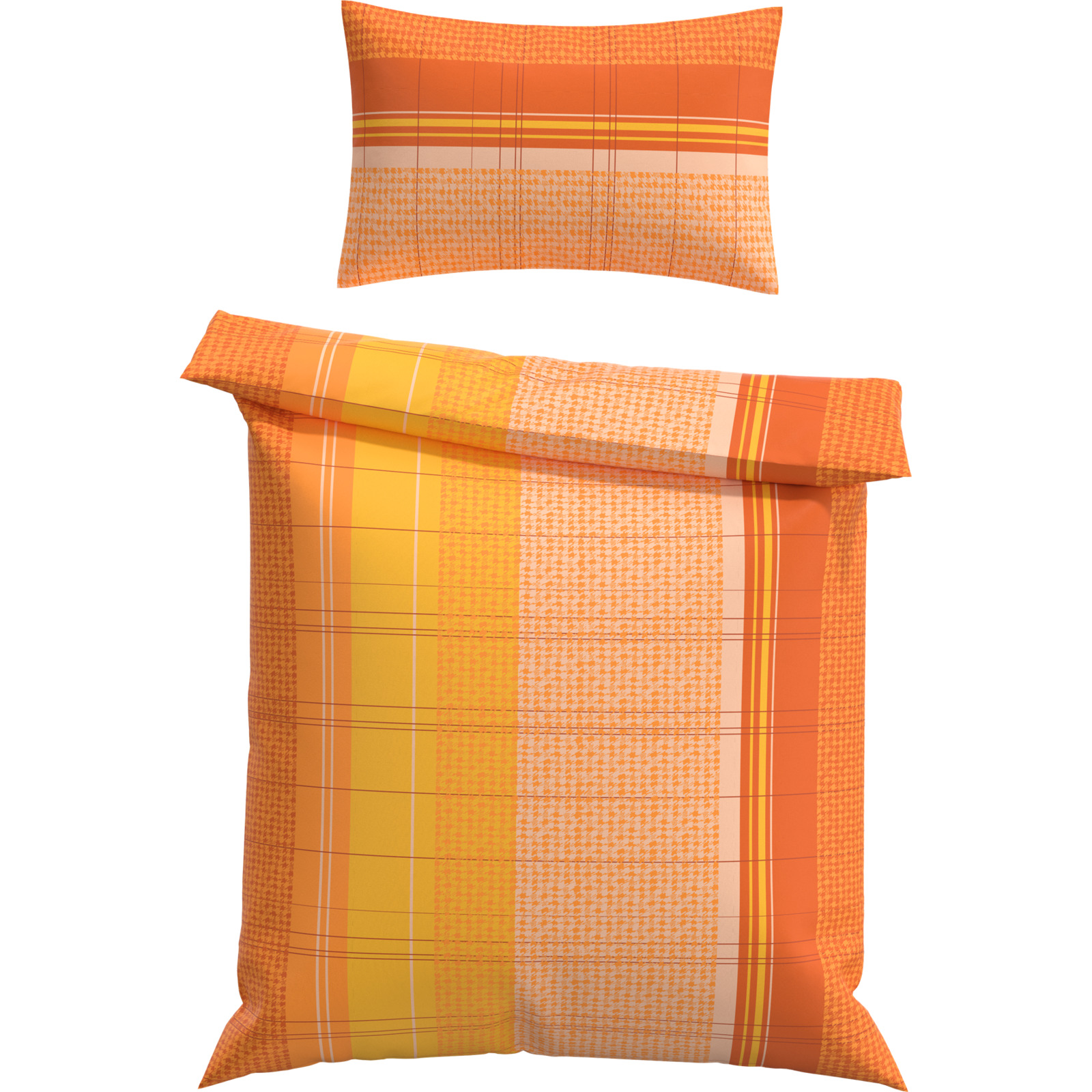 Bettwäsche orange 160x210 65x100 Bettanzug Nord