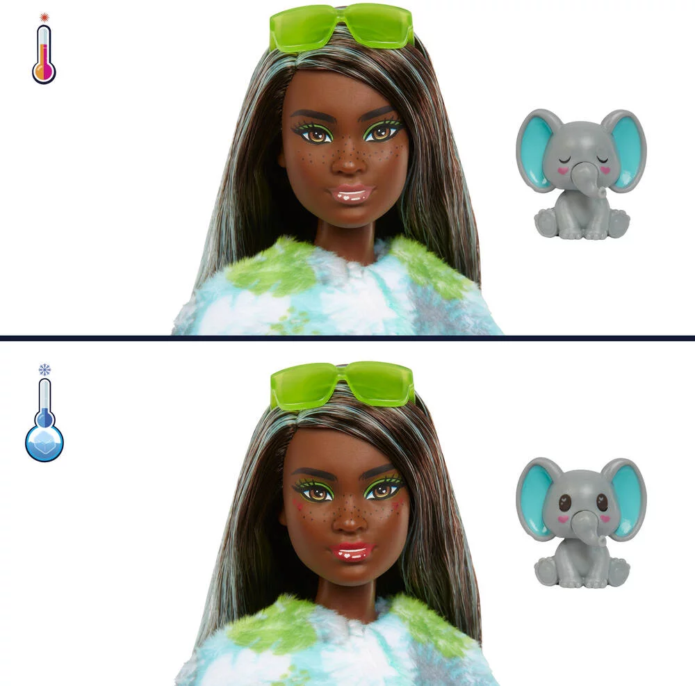 BARBIE - POUPEE CUTIE REVEAL SERIE JUNGLE AVEC ELEPHANT