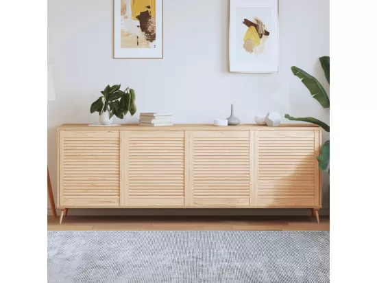 Portes d'armoire à persiennes 4pcs 69x59,4cm bois de pin massif