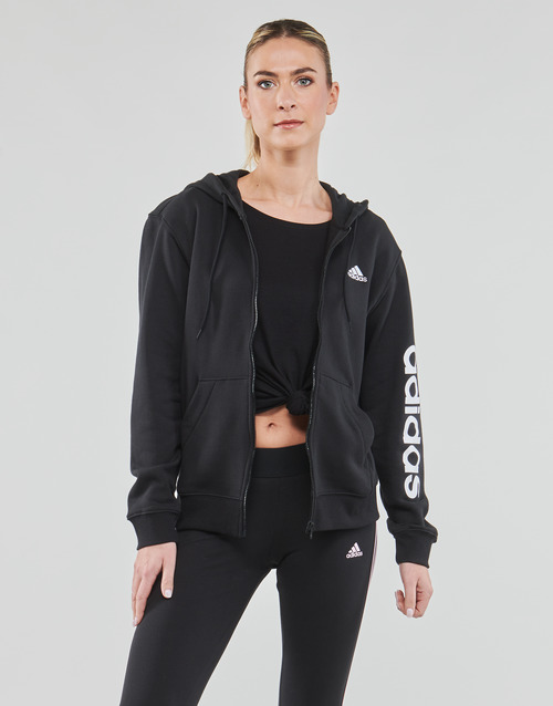 Adidas Sportswear - LIN FT FZ HD - Noir