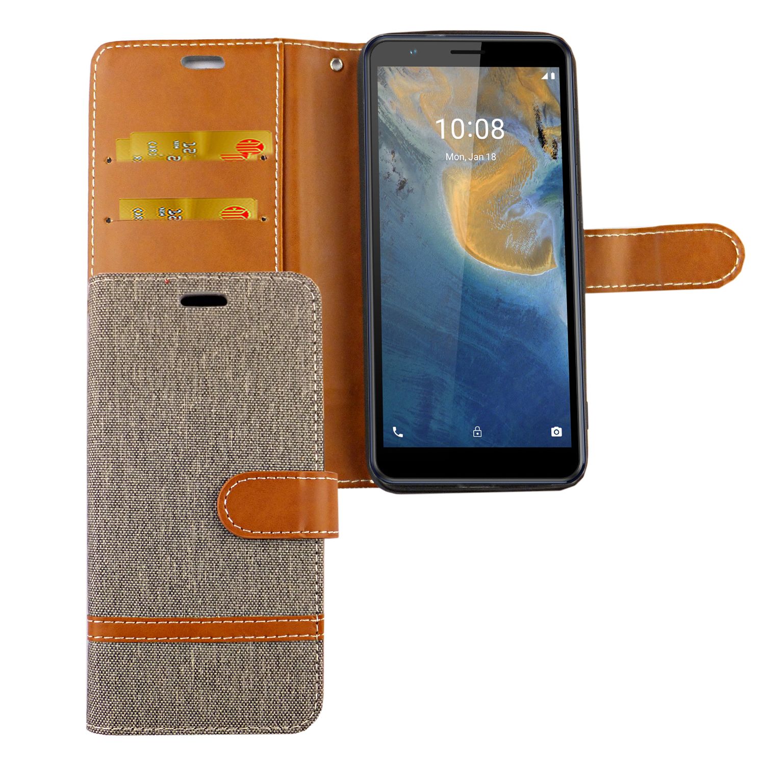 Handyhülle für ZTE Blade A31 Case Cover Schutztasche Schutzhülle Bookstyle Neu