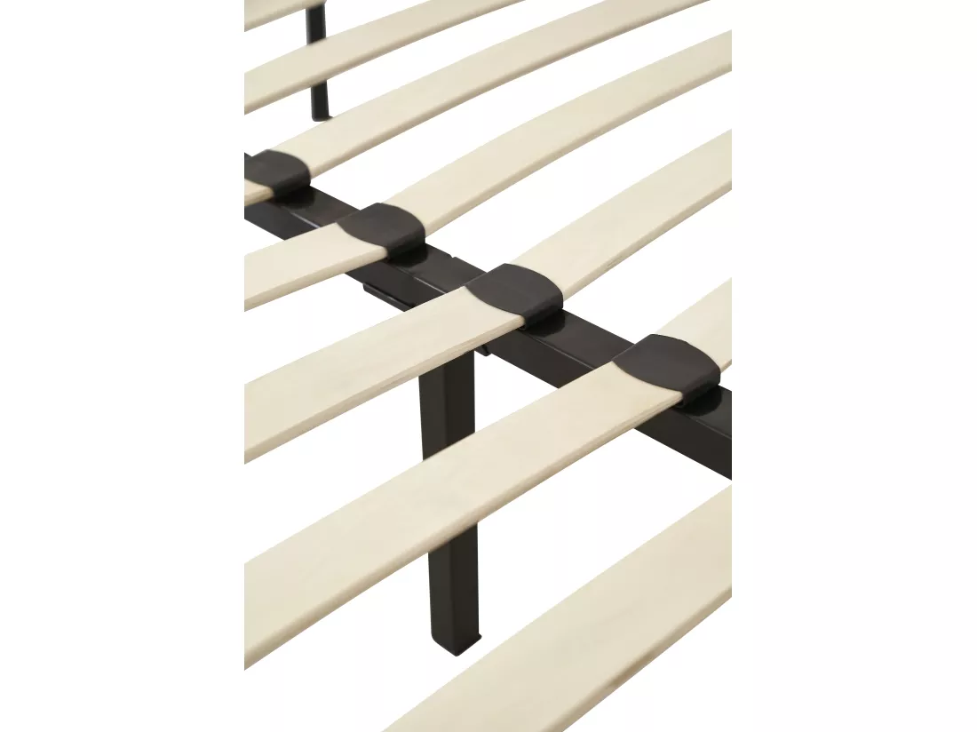 Sommier 160x200 cm Solide et Confortable avec 9 Pieds en Metal Montage Rapide Cadre à Lattes