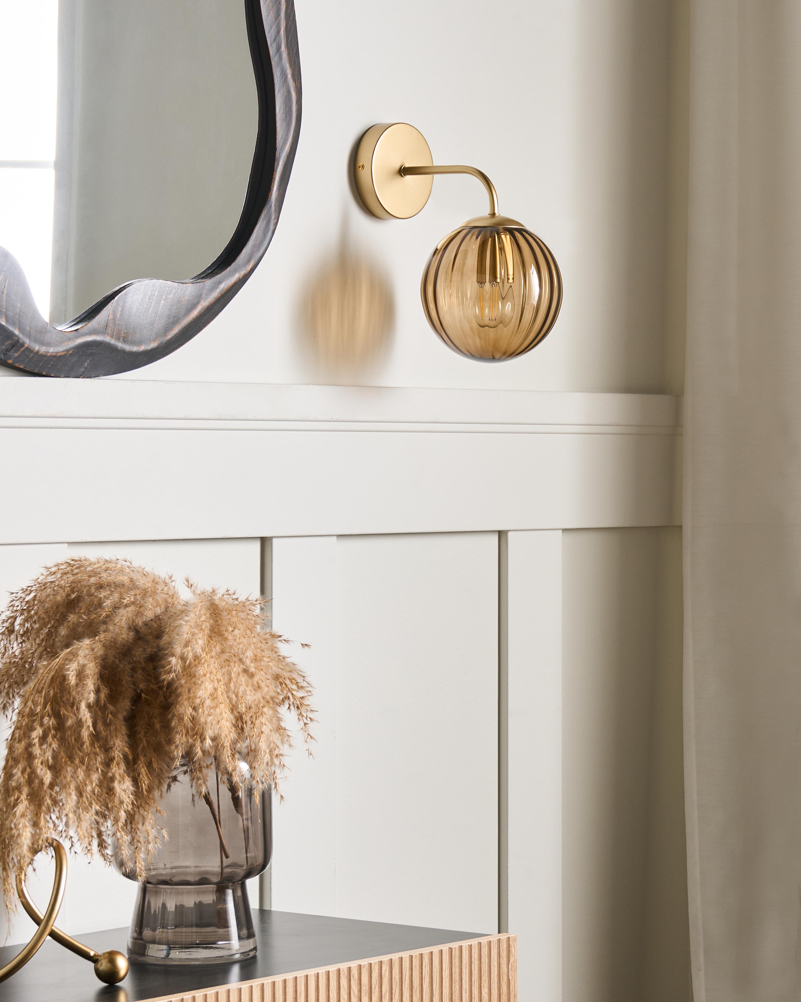 Wandlamp BOOMI Glas Donkerbruin