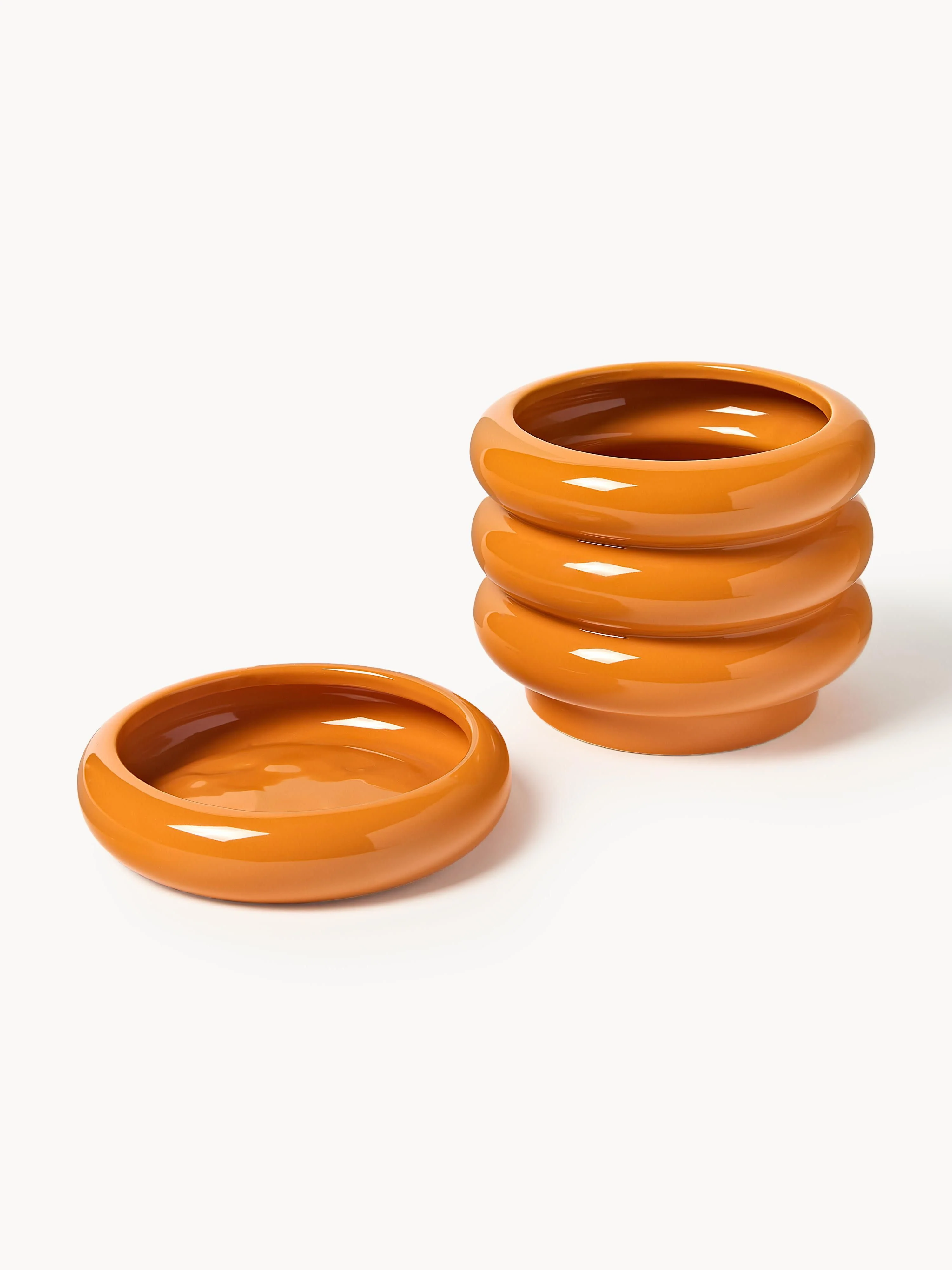 Kleine plantenpot Rudi van keramiek, H 16 cm