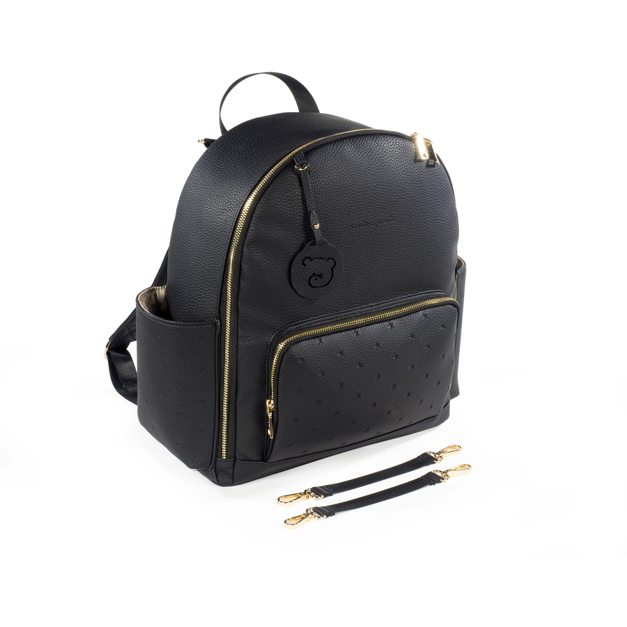 pasito a pasito Wickelrucksack Sterne  schwarz