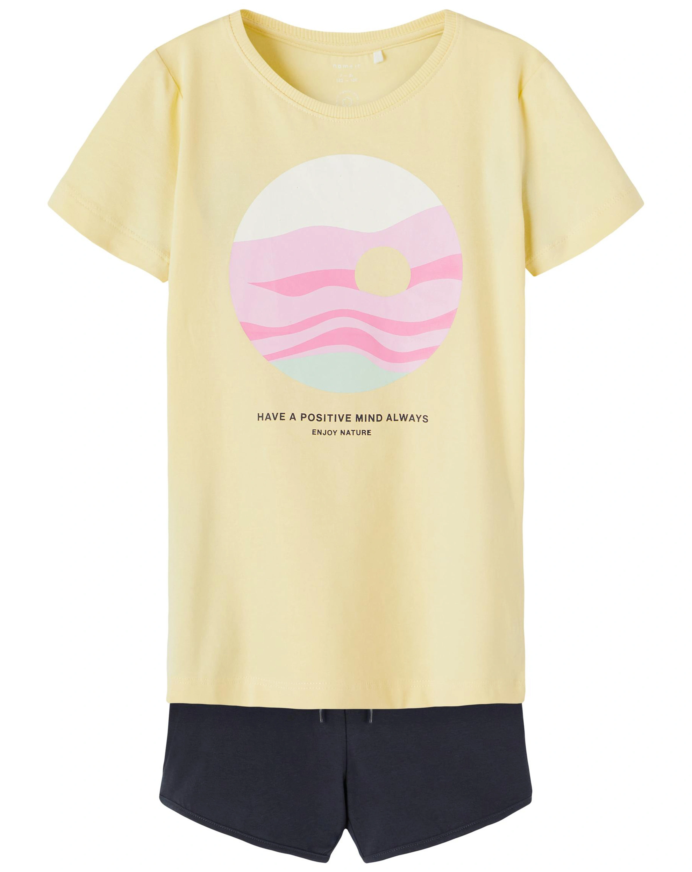 T-Shirt NKFJOLEAN mit Shorts in sunlight