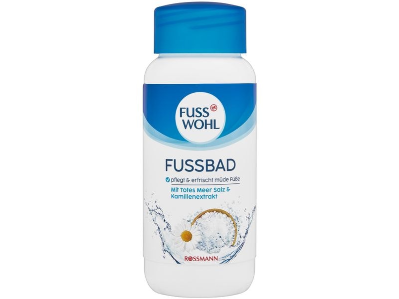 Fusswohl Fussbad 450 g Pflegendes und erfrischendes Badesalz für müde Füsse