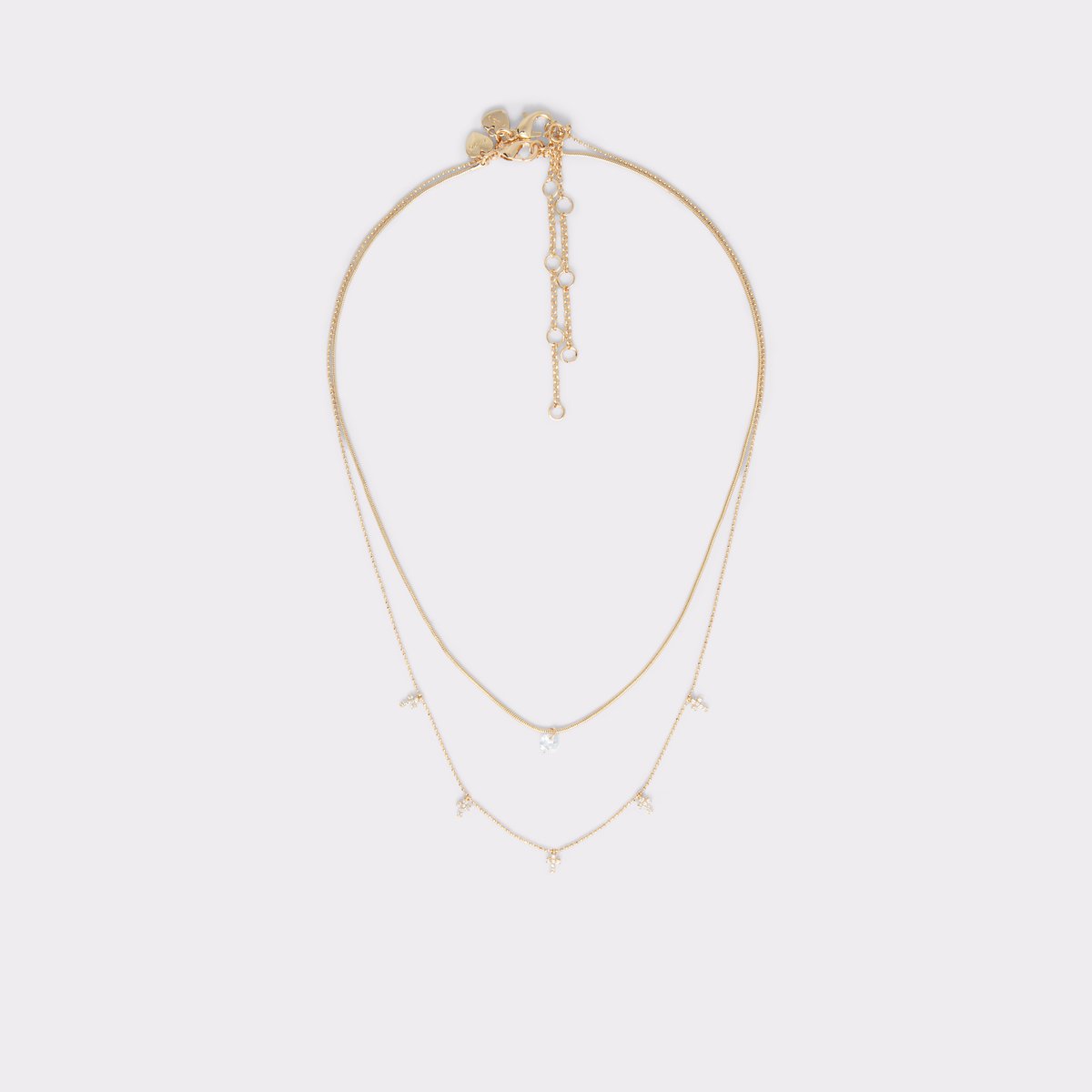 Olendan Gold-Clear Multi Women Necklaces