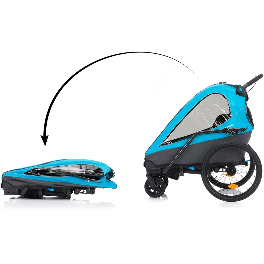 fill Fahrradanhänger Rhino Alu Blau Grau