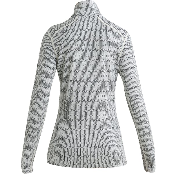 T-shirt thermique ICEBREAKER W MER 260 VERTEX LS HALF ZIP HERENGA SNOW/BLACK