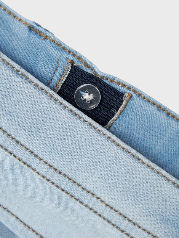 Light Blue Denim - Korte Broek - Riemlussen - Slim Fit