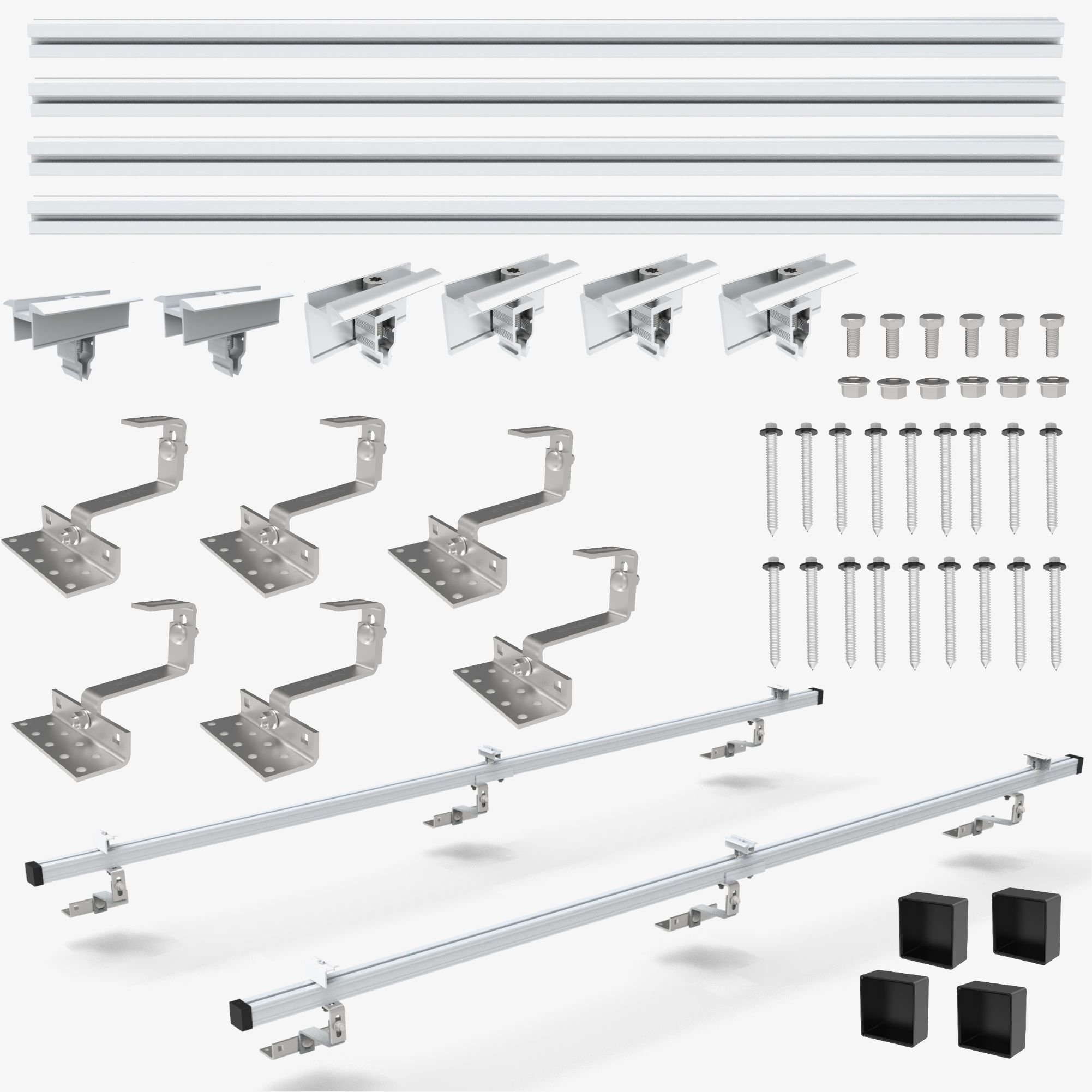 Nuasol Photovoltaik Ziegeldach Montage Set- 2 Module
