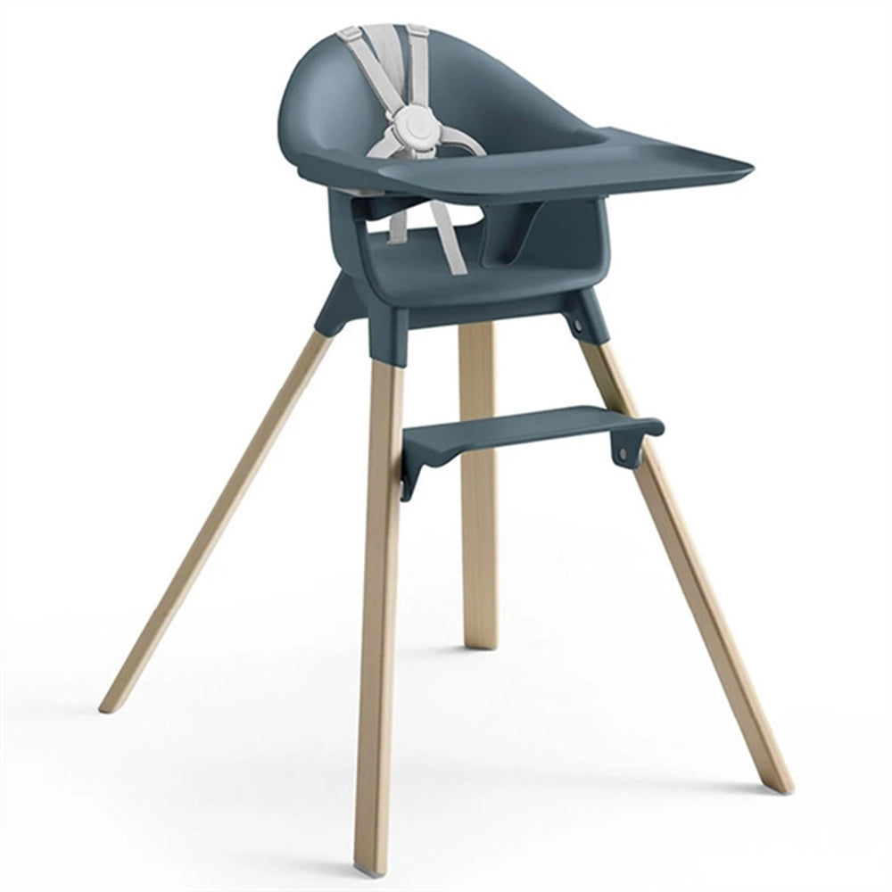 Clikk™ Højstol Fjord Blue - Stokke® → Luksusbaby.dk