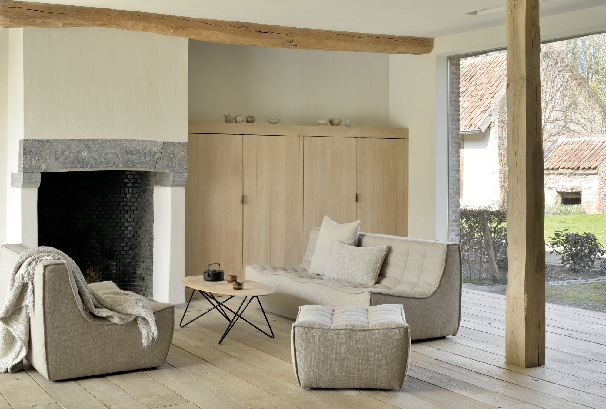 Sofa N701 footstool - beige