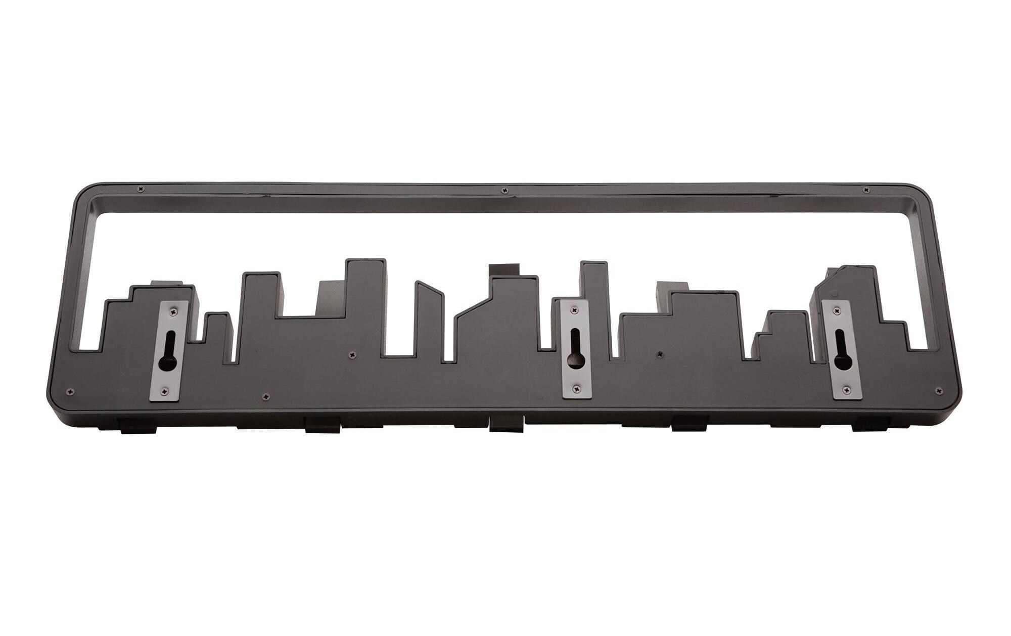 Wandgarderobe Skyline 50 cm, SchwarzGarderobenleiste mit 5 Haken