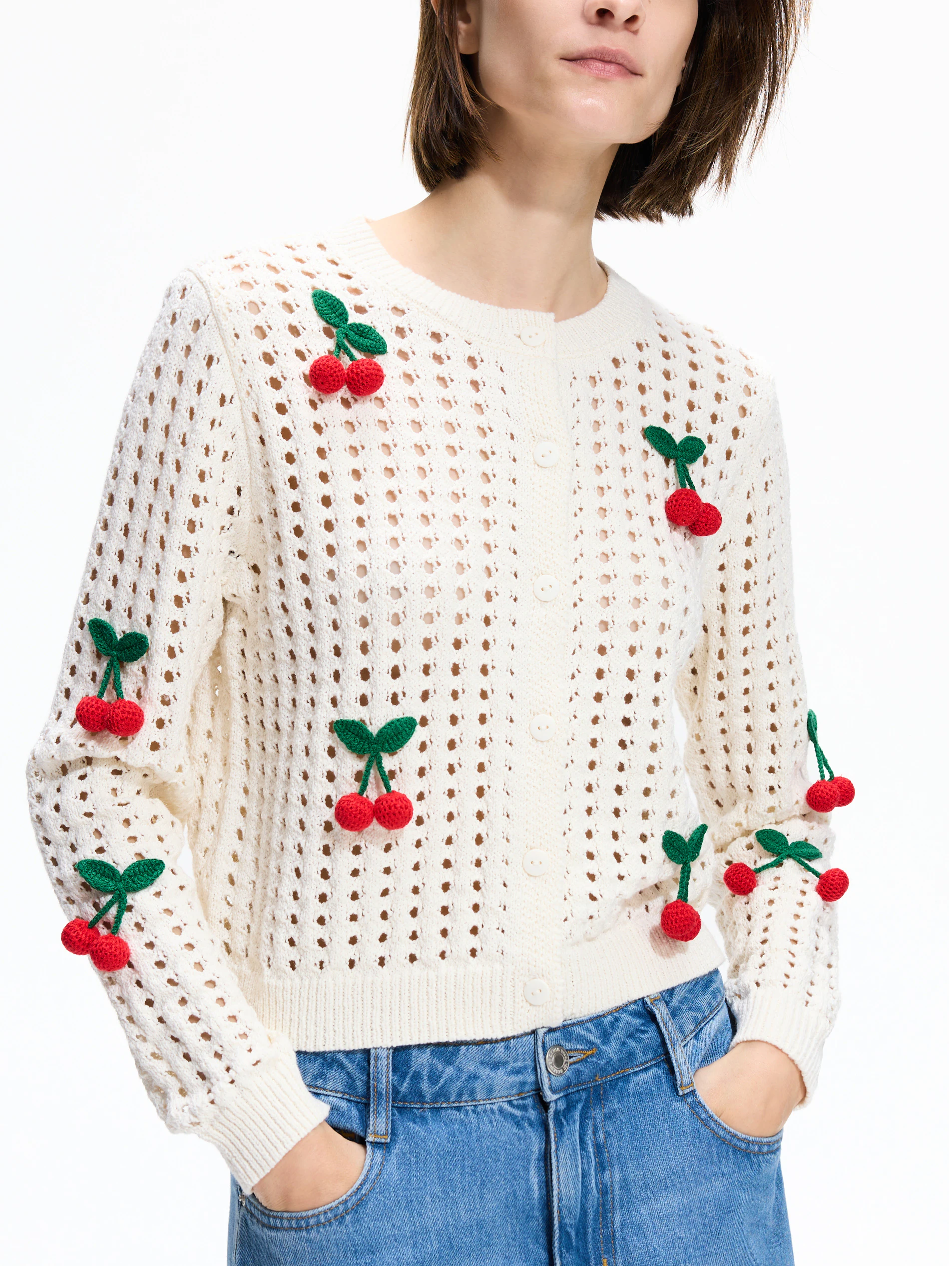 Strickjacke mit Applikationen