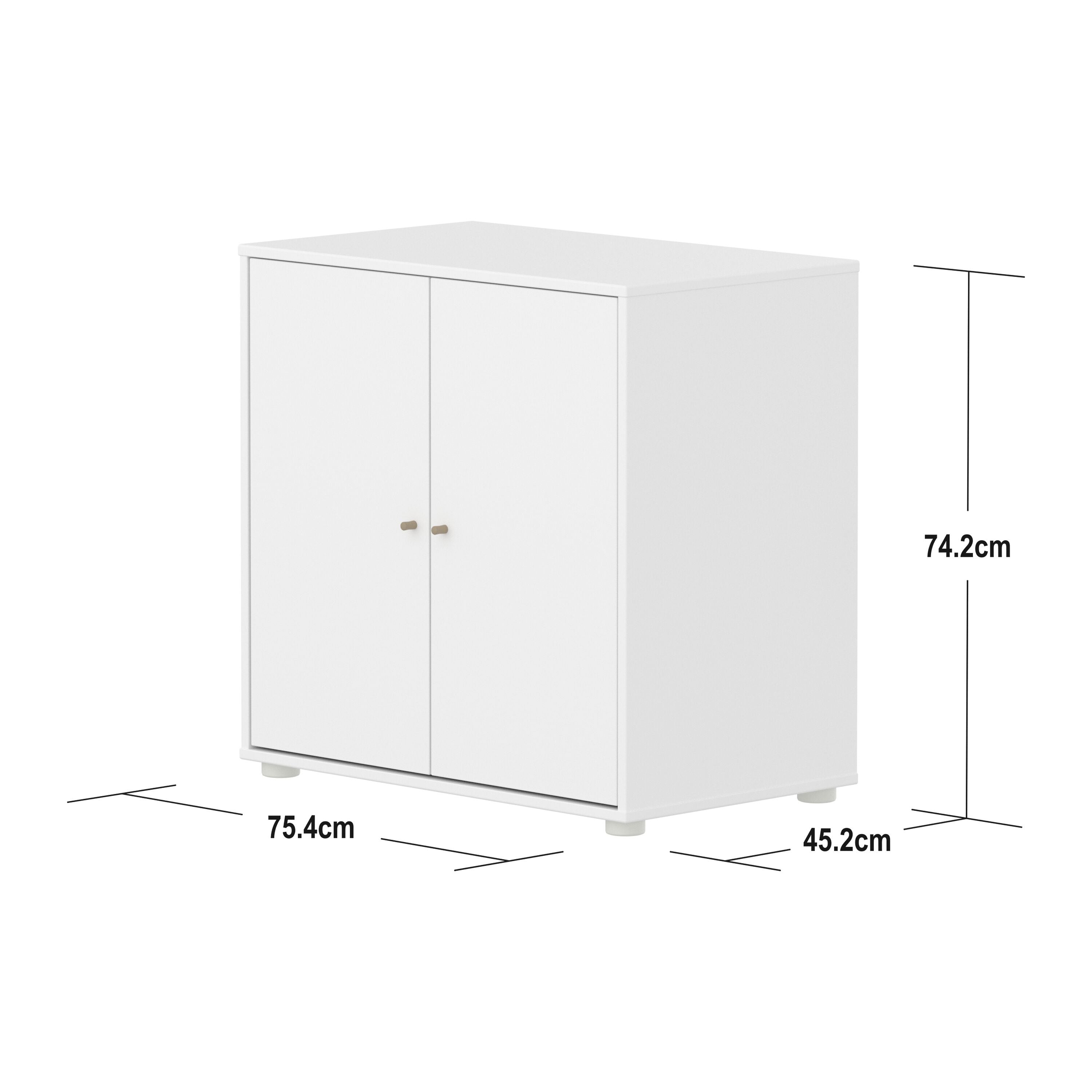 Flexa SAGA Kommode - Weiss / B: 75.0 cm x T: 45.0 cm x H: 74.0 cm