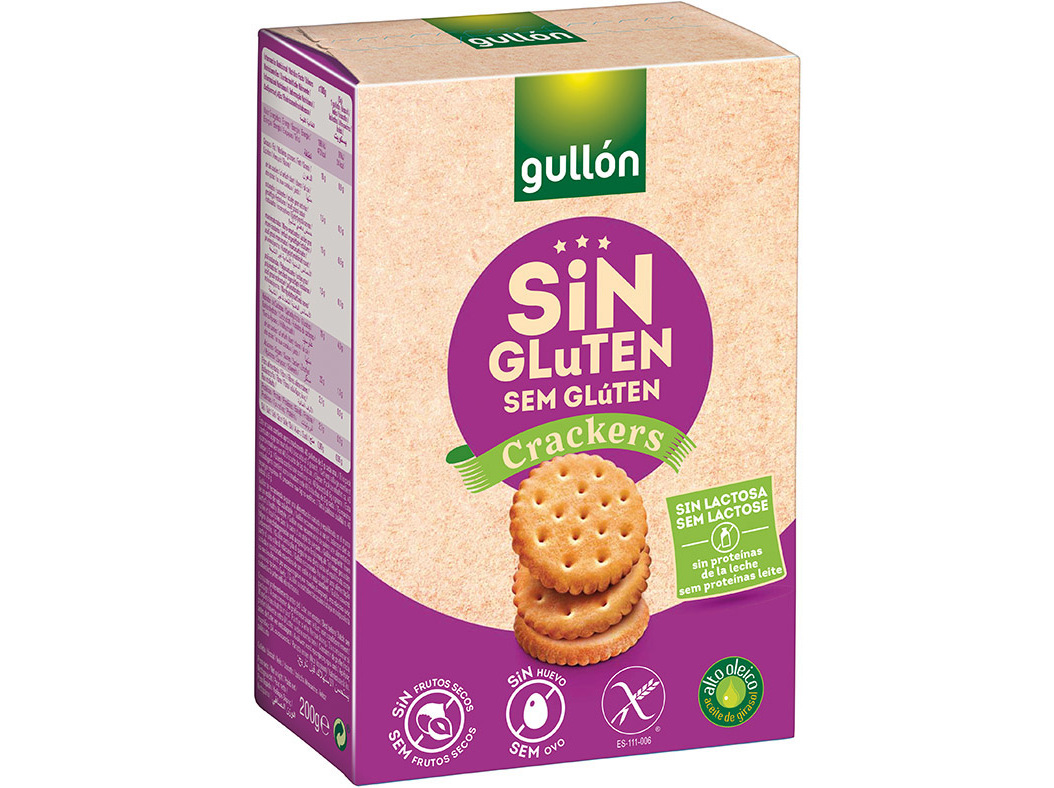 BOLACHA GULLON CRACKERS SEM GLÚTEN 200G