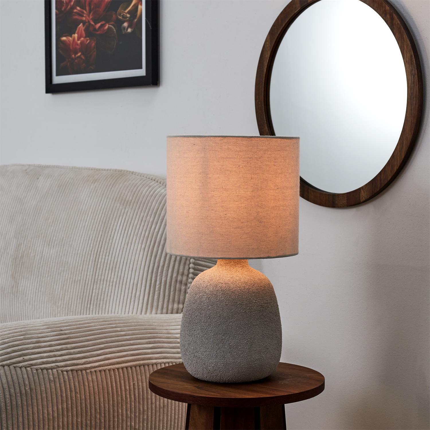 LAMPE CERAMIQUE EMBOSSEE H.40CM
