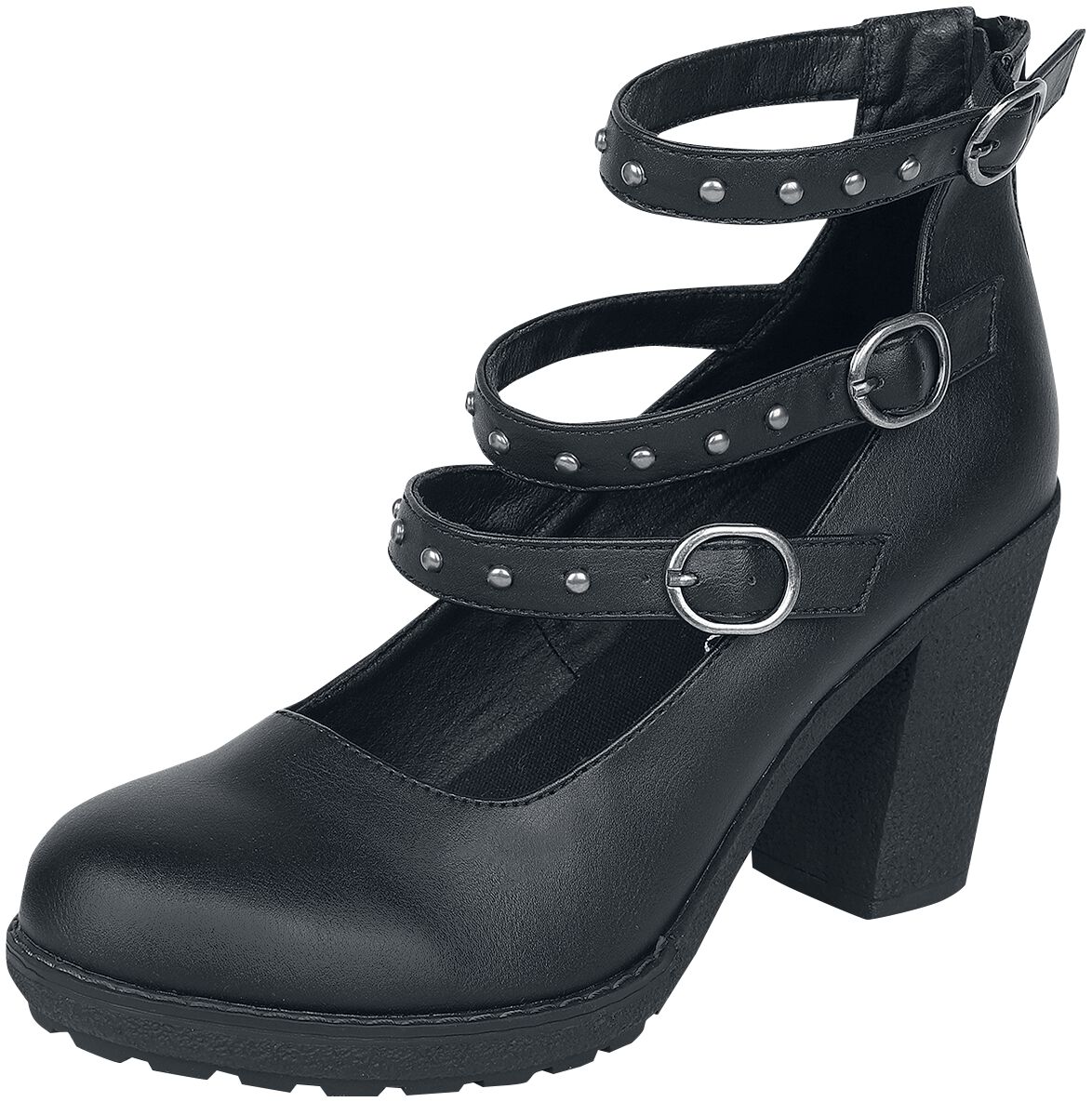 Talons hauts avec sangles et clous | Gothicana by EMP Talons hauts